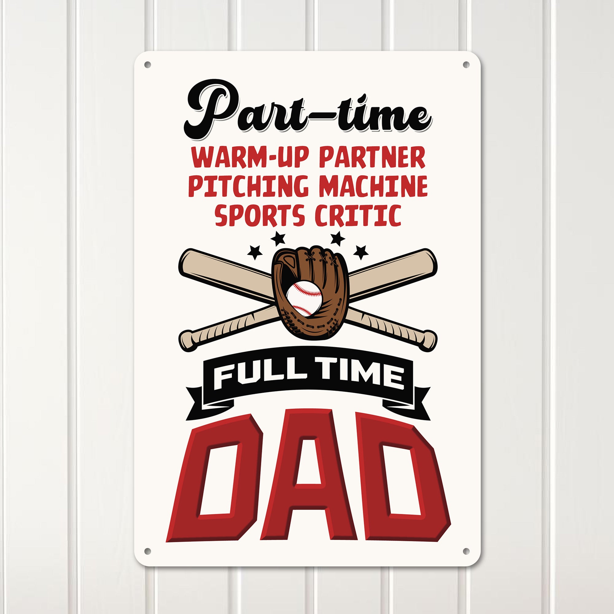 Personalized Rustic Metal Sign for Dads - Warm-Up Partner & Sports Critic - Perfect Gift for Father's Day or Birthday - Image 3