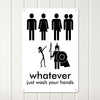 Personalized Humorous Metal Bathroom Sign - "Whatever, Just Wash Your Hands" - Unique Rustic Decor for All Genders and Styles - Image 3