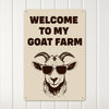 Personalized Rustic Metal Goat Farm Sign with Sunglasses – Perfect Gift for Animal Lovers and Farm Decor Enthusiasts - Image 3