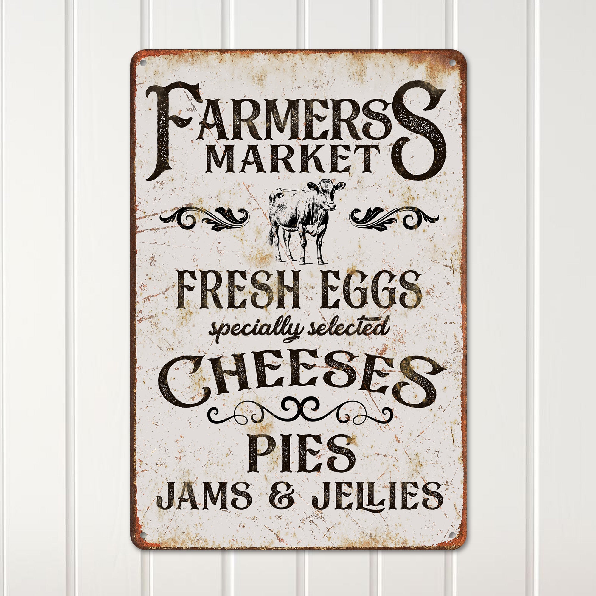 Vintage Farmers Market Metal Sign - Personalized Wall Decor for Rustic Kitchens & Farmhouse Lovers - Image 2