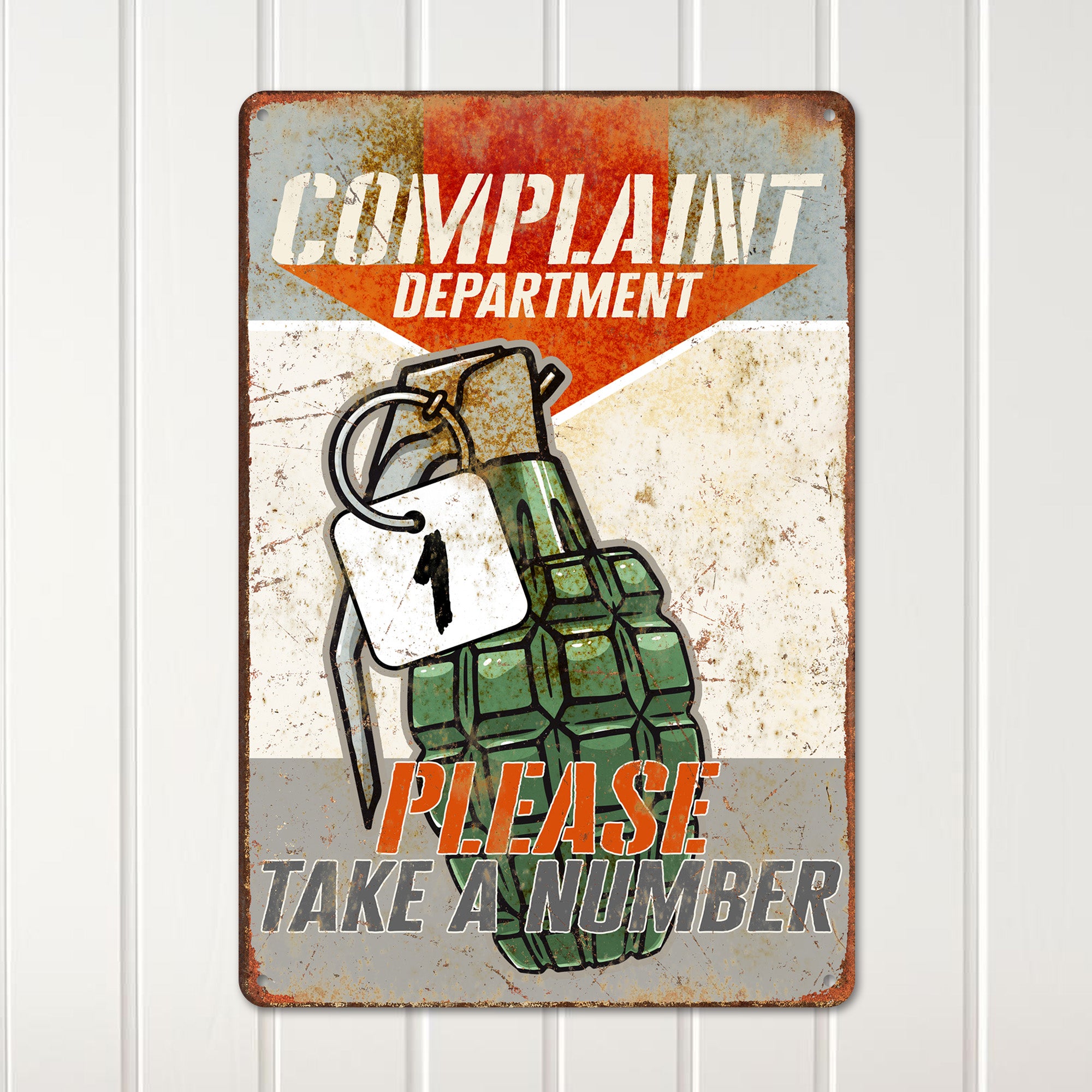 Vintage-Inspired Personalized Metal Sign – "Complaint Department" Wall Decor for Home or Office - Image 2