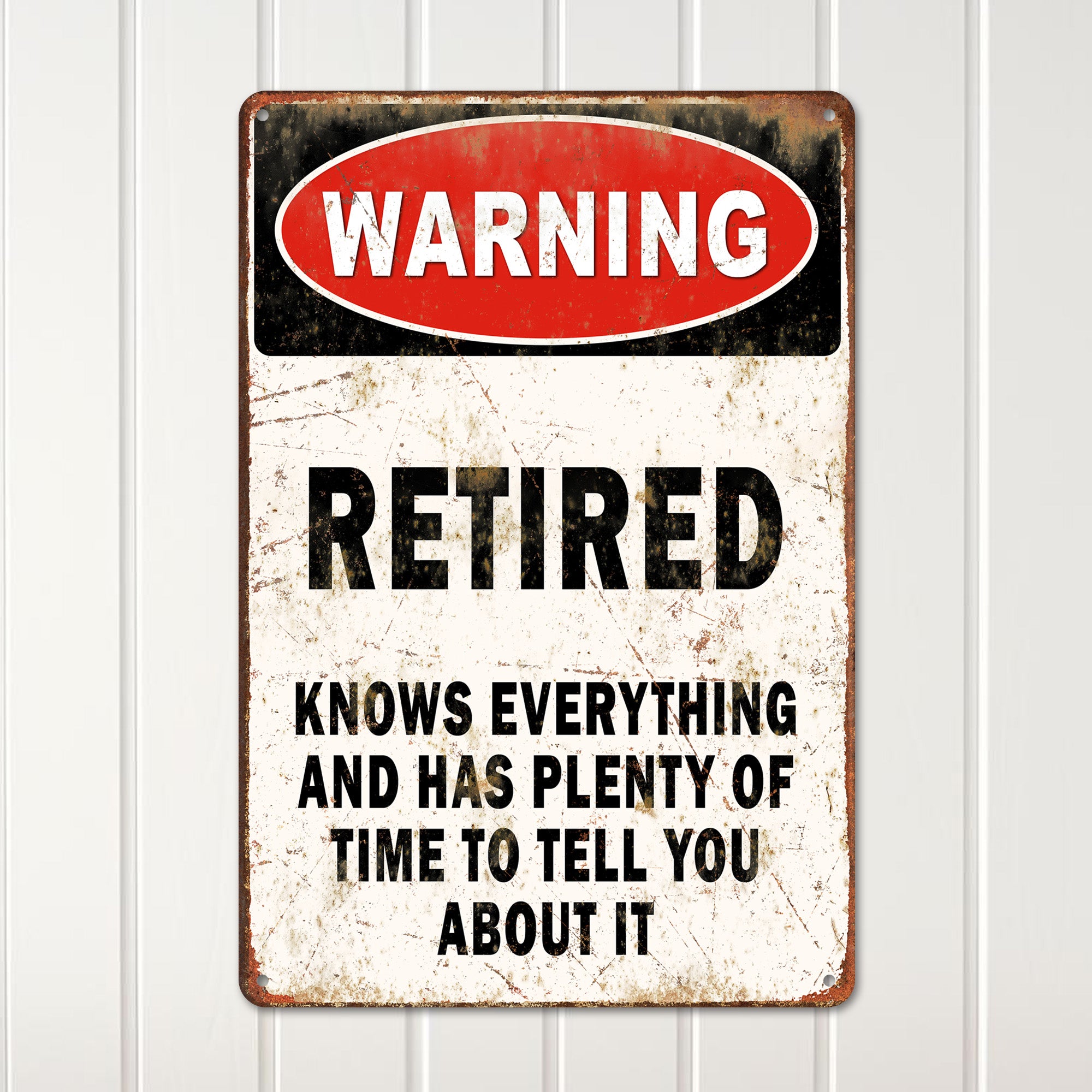 Personalized "Retired Knows Everything" Metal Sign - Custom Handmade Retirement Gift for Dad, Mom, or Grandparents - Image 2