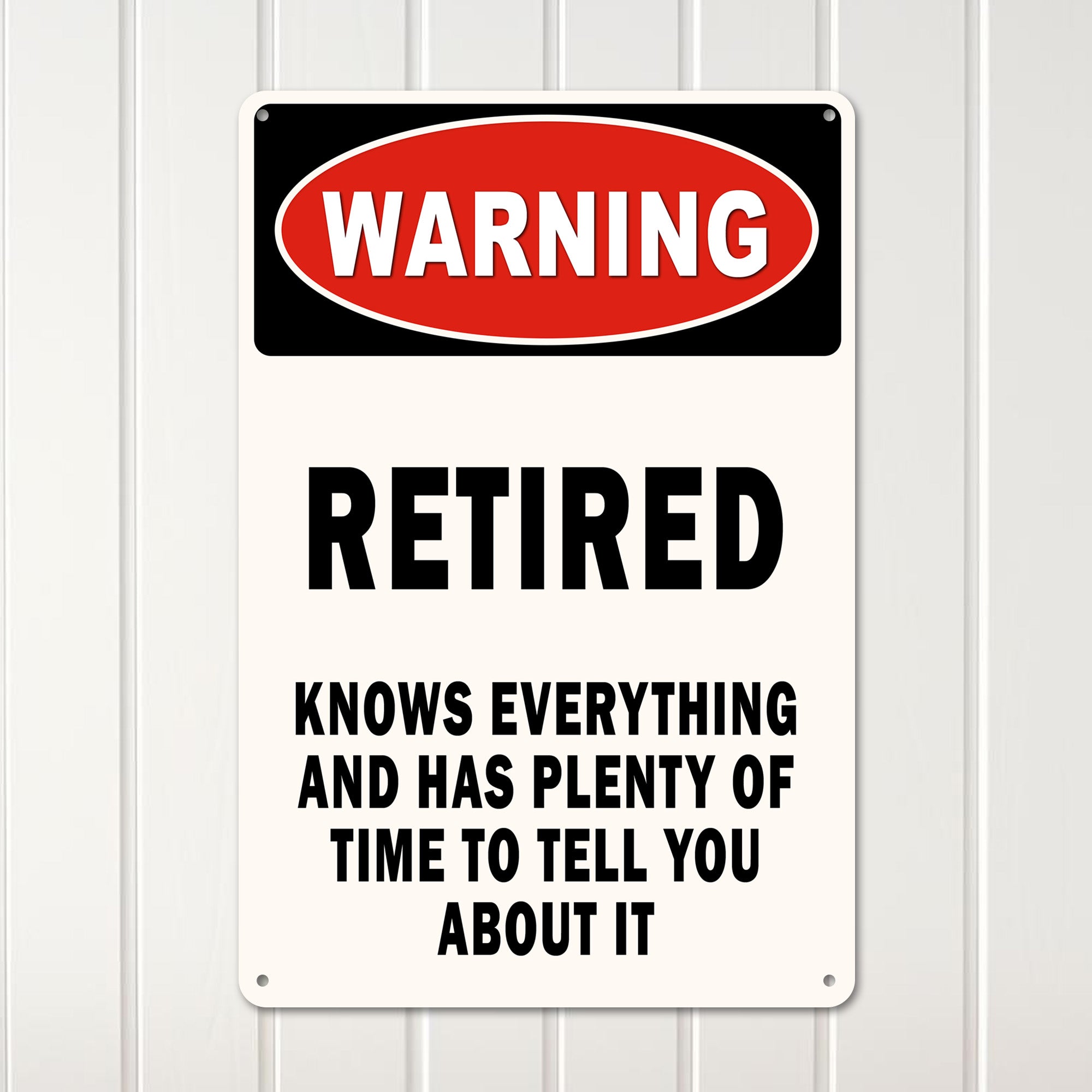 Personalized "Retired Knows Everything" Metal Sign - Custom Handmade Retirement Gift for Dad, Mom, or Grandparents - Image 3