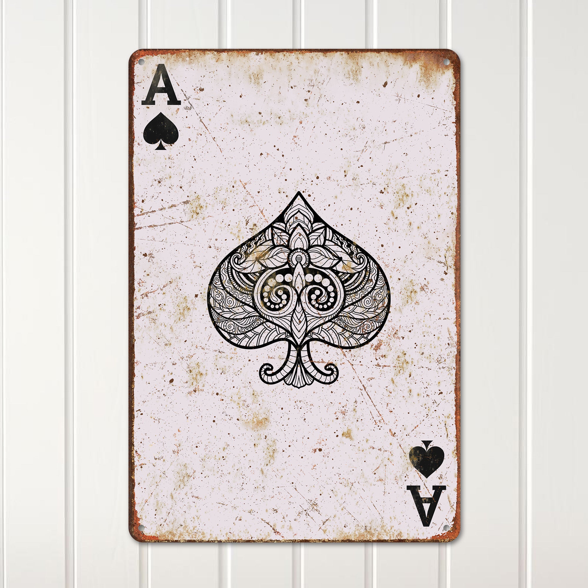 Personalized Ace of Spades Metal Sign - Rustic Wall Art for Card Lovers - Perfect Custom Gift for Special Occasions - Image 2