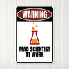Vintage-Inspired "Mad Scientist at Work" Personalized Metal Sign - Unique Handmade Gift for Science Lovers - Image 3
