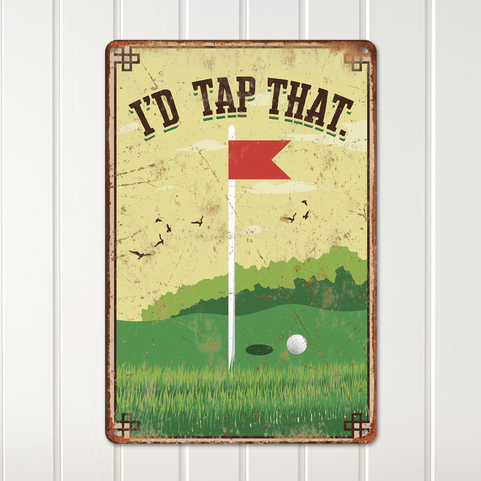 Personalized Rustic Golf-Themed Metal Sign - Perfect Father's Day Gift or Man Cave Decor - Image 2