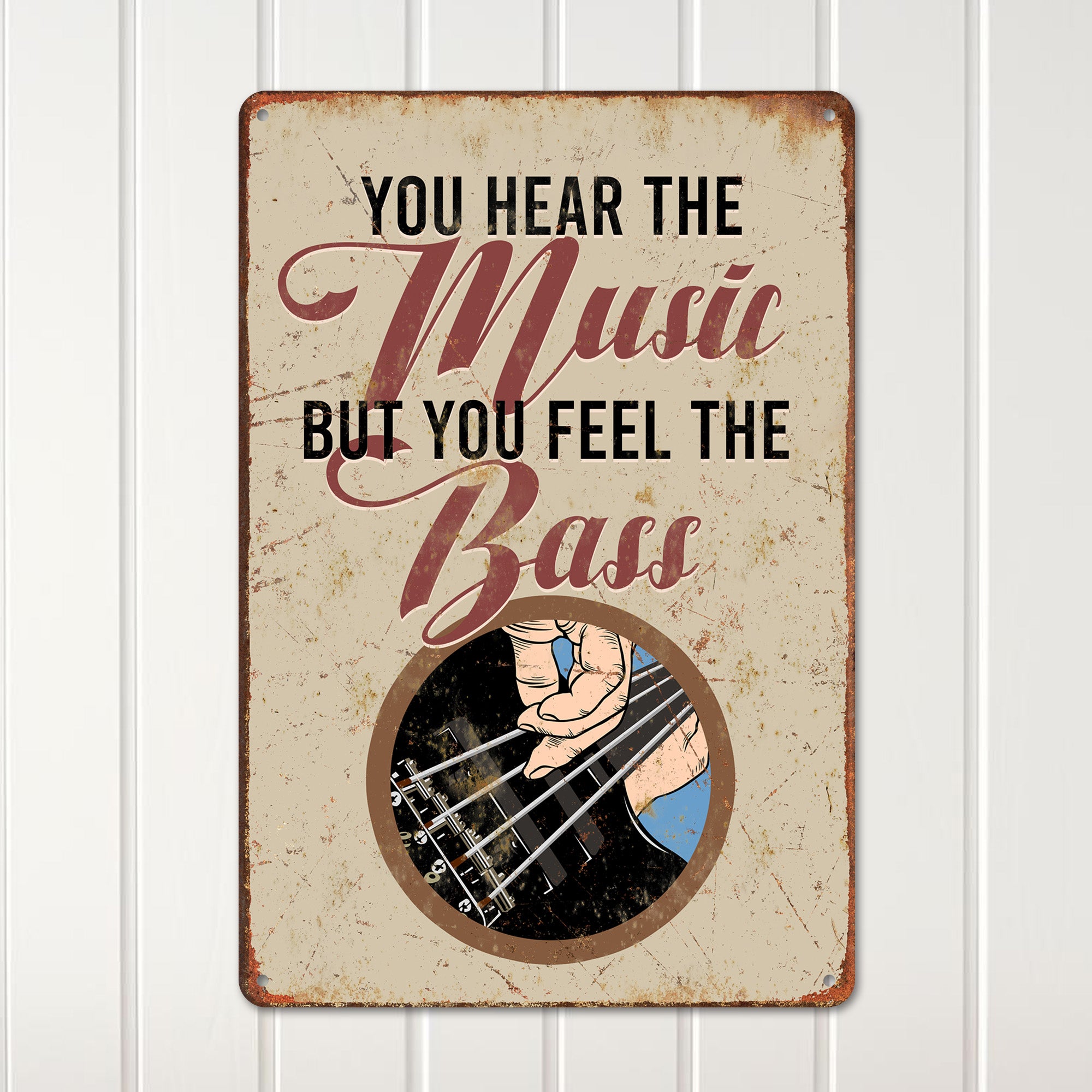 Personalized Vintage Music and Bass Metal Sign - Perfect Gift for Music Lovers and Bass Enthusiasts - Image 2