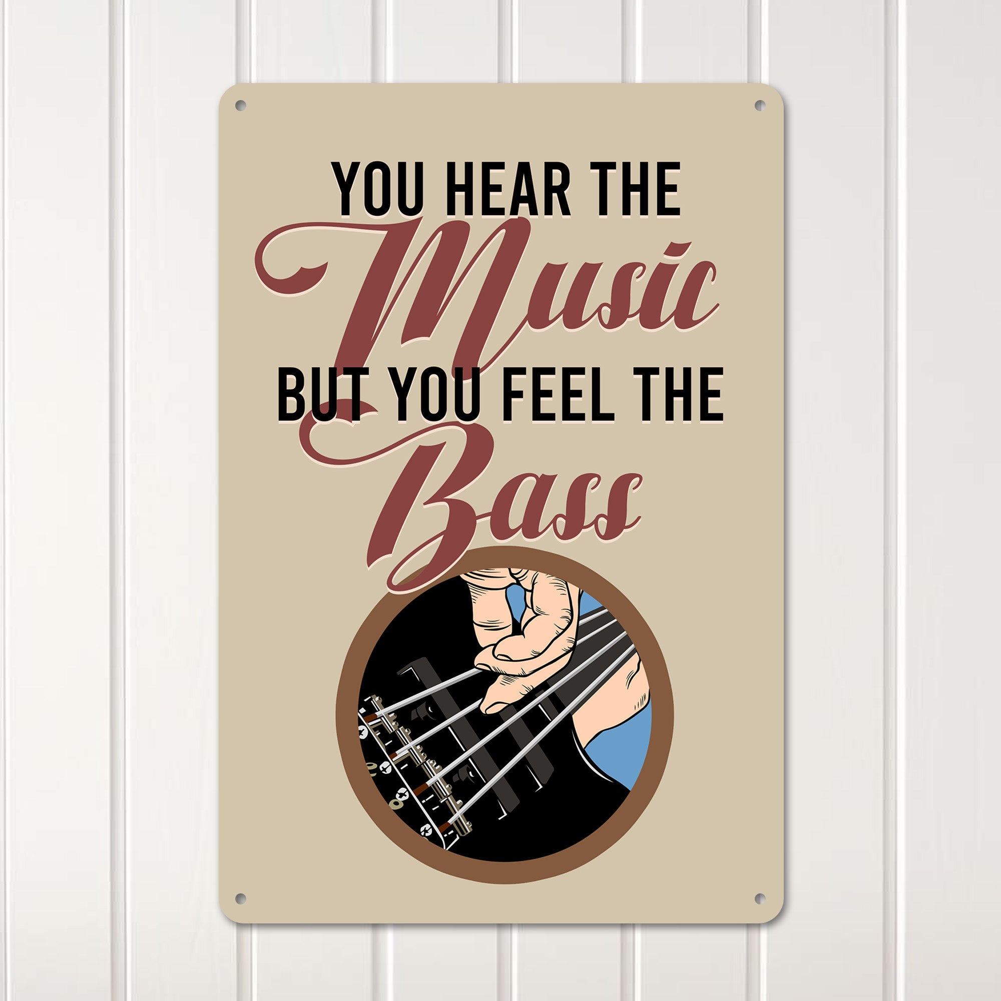 Personalized Vintage Music and Bass Metal Sign - Perfect Gift for Music Lovers and Bass Enthusiasts - Image 3