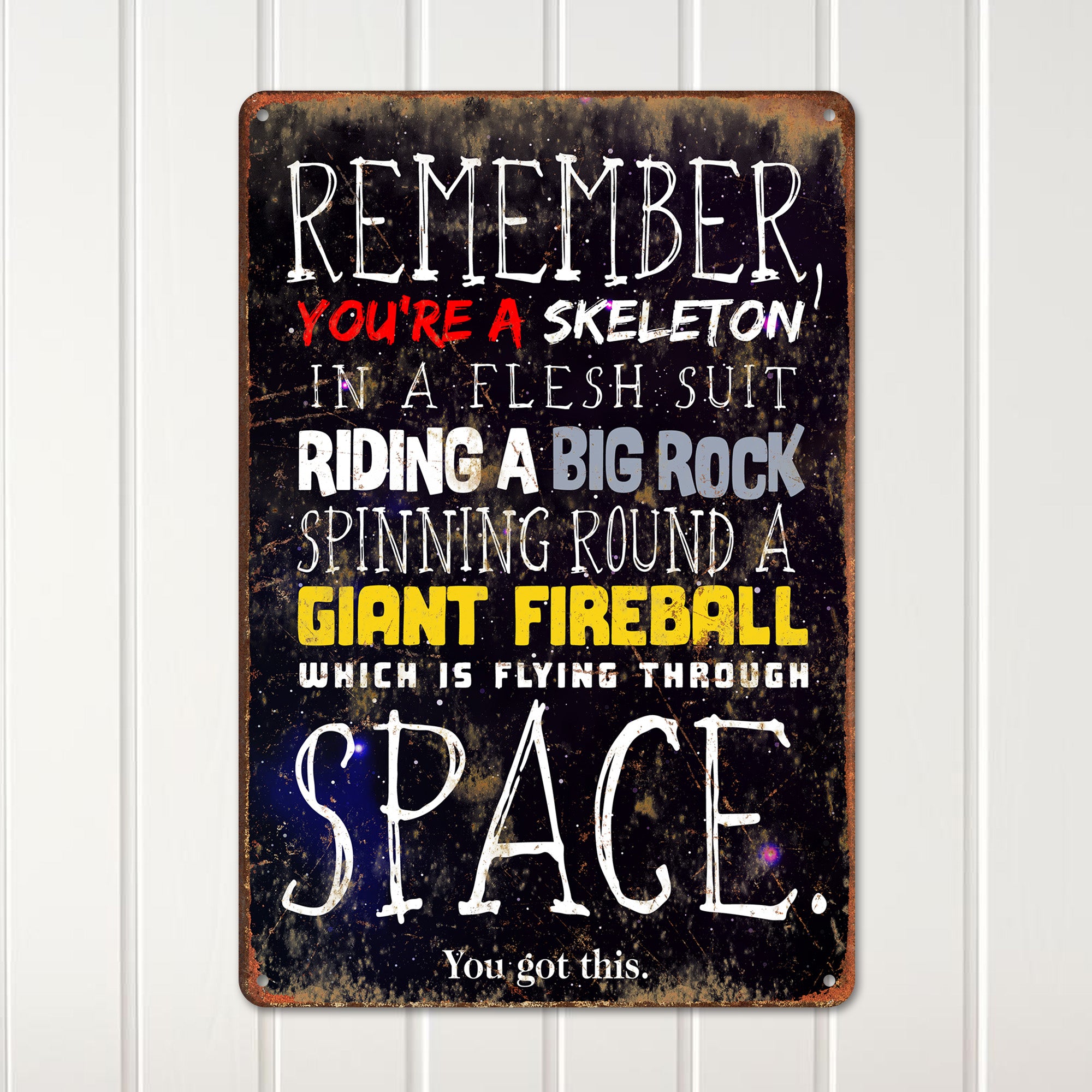 Inspirational Galaxy-Themed Metal Sign – Customized Motivational Quote Art for Home or Office Decor - Image 2