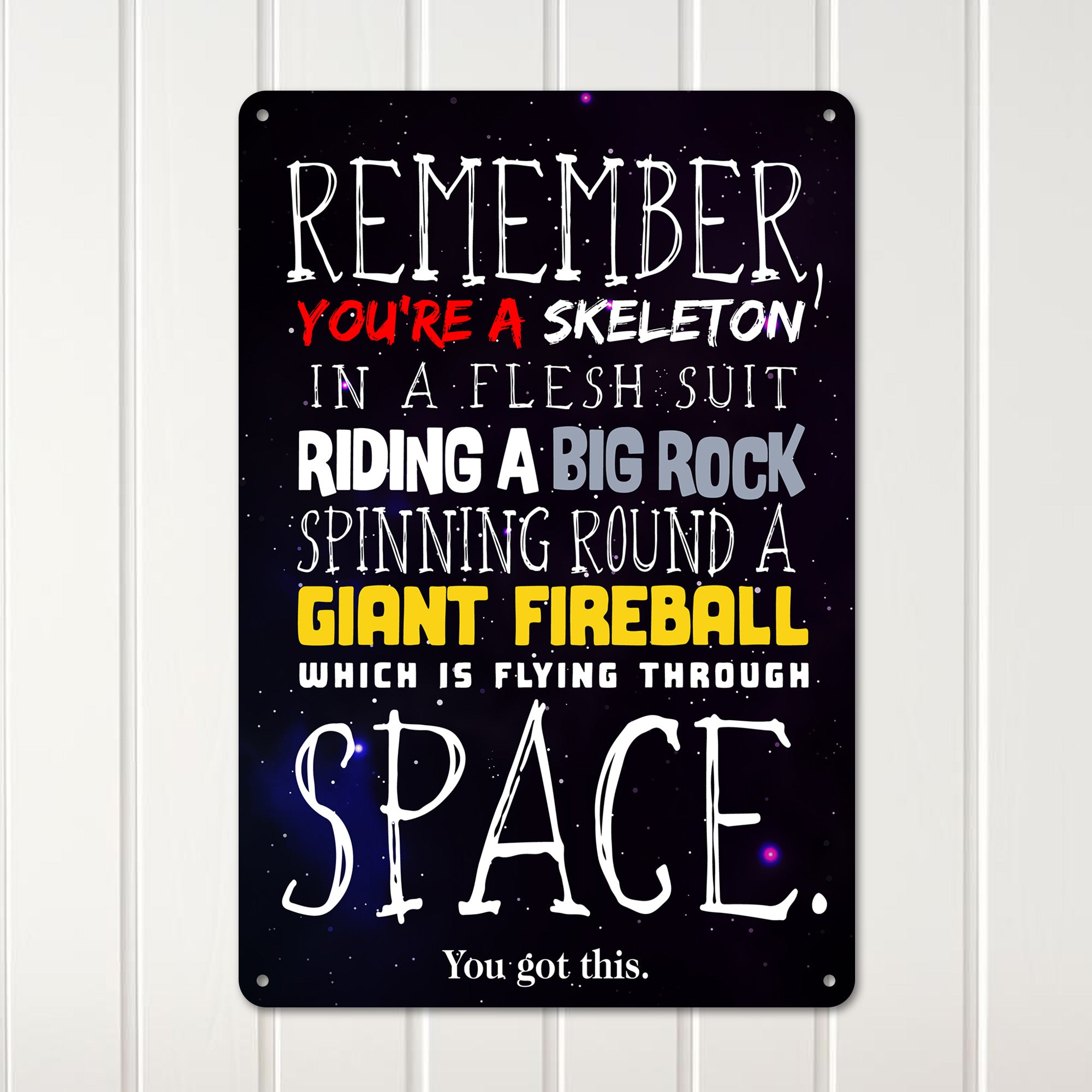 Inspirational Galaxy-Themed Metal Sign – Customized Motivational Quote Art for Home or Office Decor - Image 3