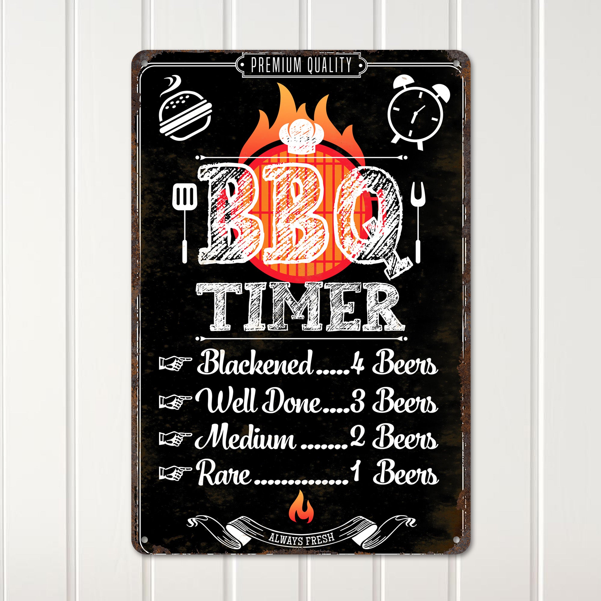 Personalized BBQ Timer Metal Sign - Custom Vintage Grill Decor for the Perfect BBQ Lover's Gift - Image 2