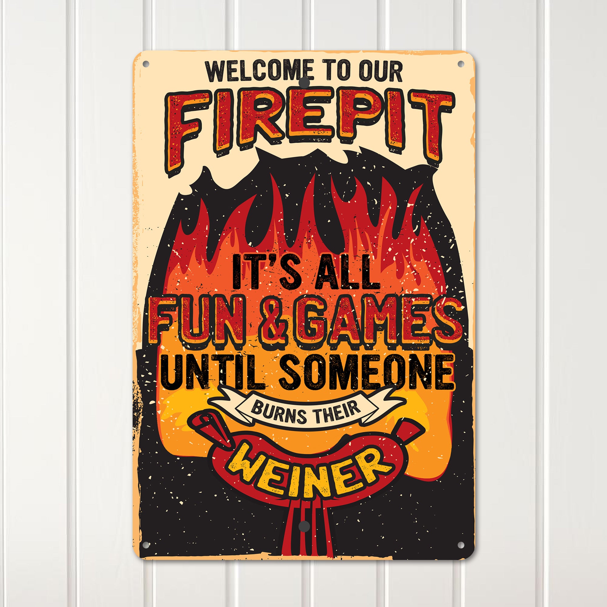 Personalized Fire Pit Metal Sign - Humorous Outdoor Decor - Perfect Gift for BBQ Lovers & Camping Enthusiasts - Image 2
