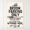 Personalized Witch's Broom Parking Metal Sign - Custom Halloween Decor for Spooky Home Accents - Image 3