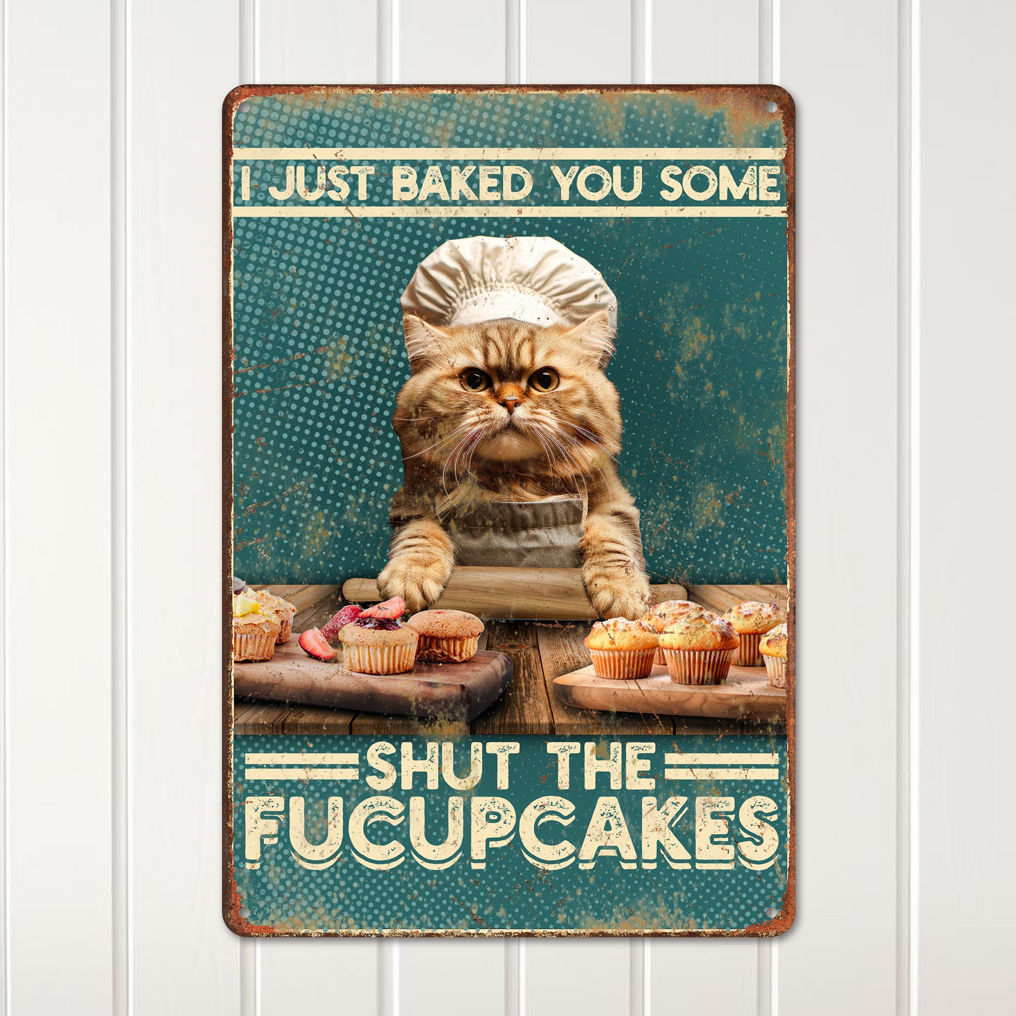 Personalized Vintage Cat Metal Sign - Humor and Charm for Home Decor and Unique Gift Giving - Image 2