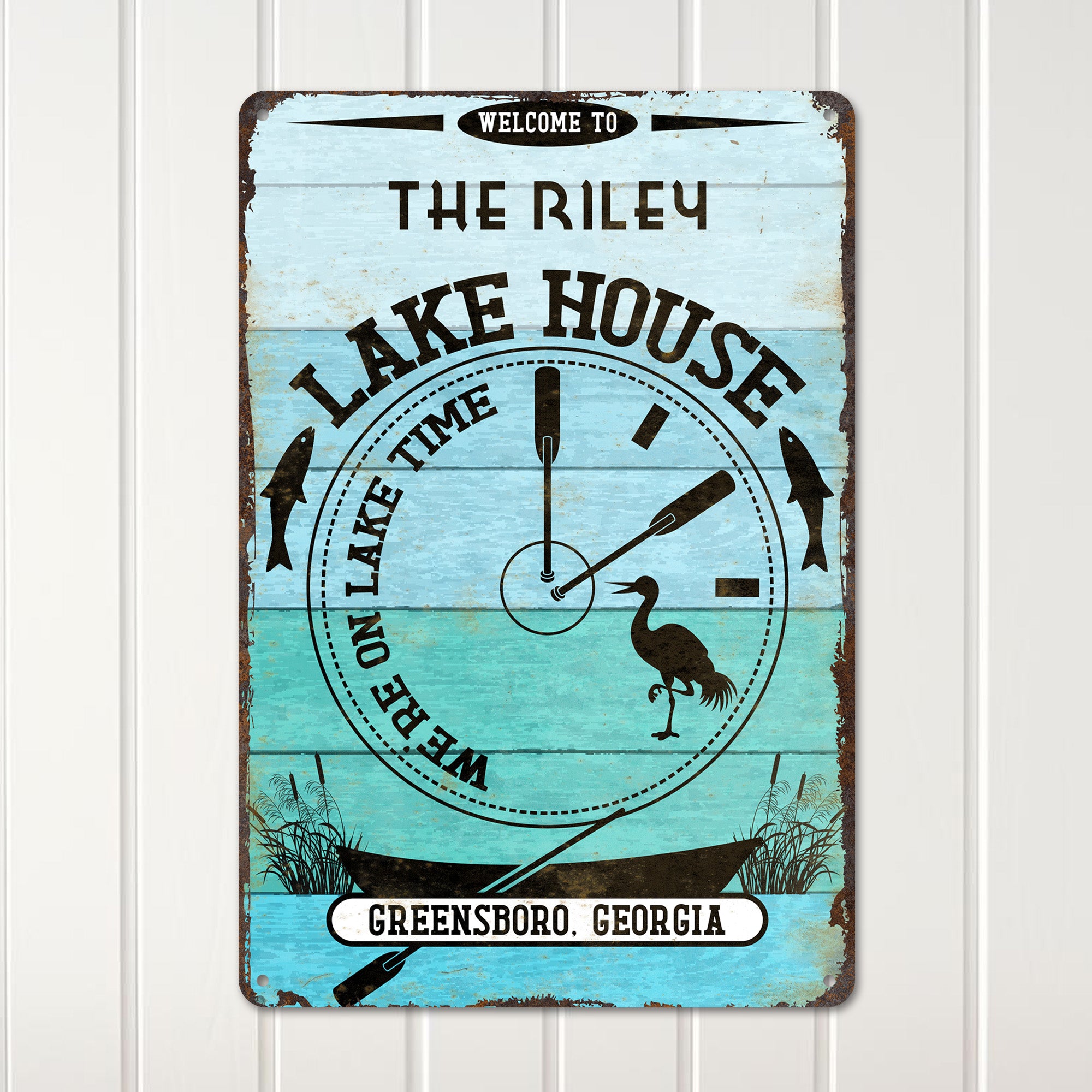 Personalized Lake House Metal Sign – Customize Your Welcome to Honor Memories and Moments at Greensboro, Georgia - Image 2