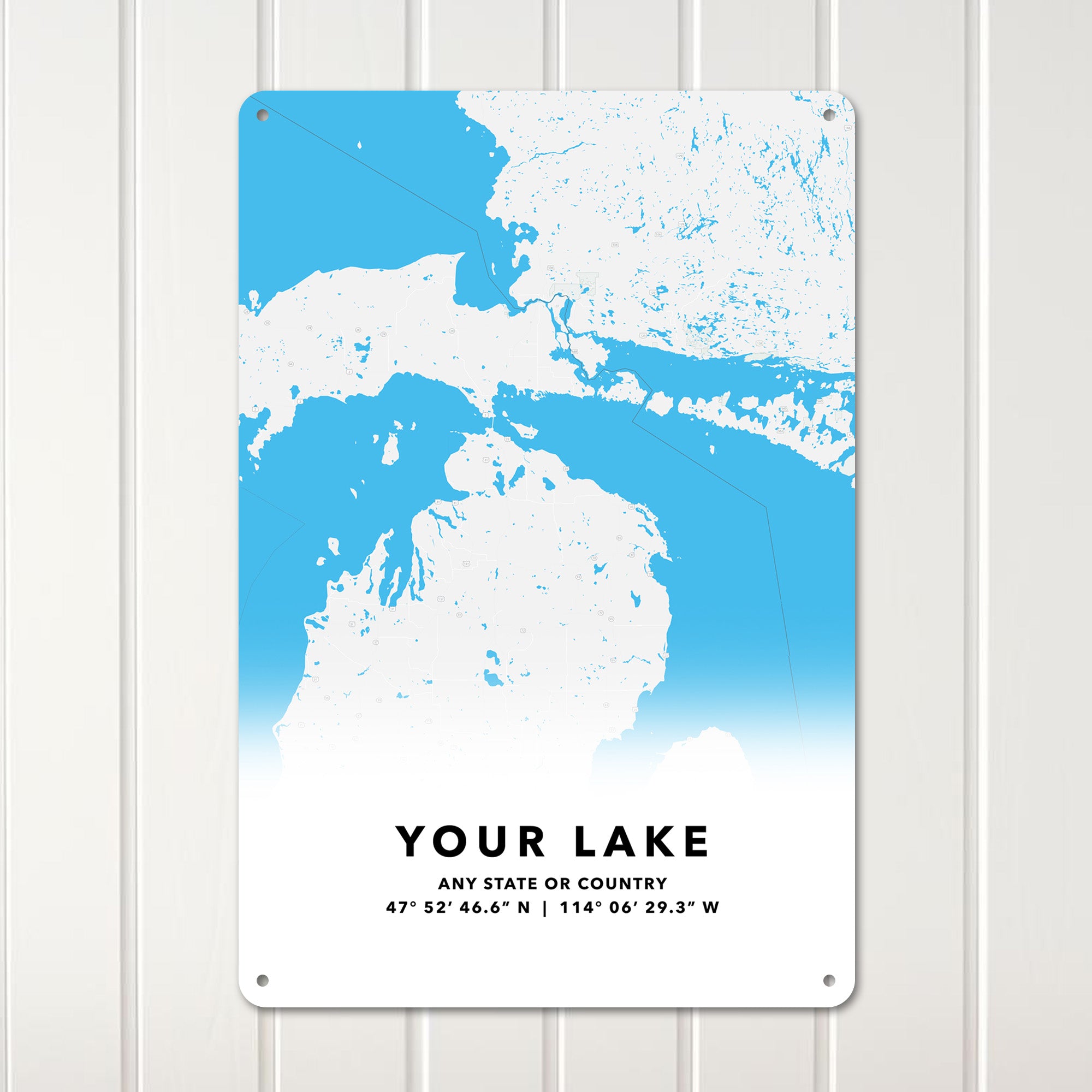 Personalized Rustic Metal Sign - Custom Lake Map Art Decor for Home or Cabin, Perfect for Gift Giving - Image 3