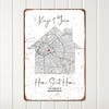 Personalized Home Map Metal Sign – Custom Housewarming Gift for Couples, Elegant Rustic Decor with Quality Craftsmanship - Image 2