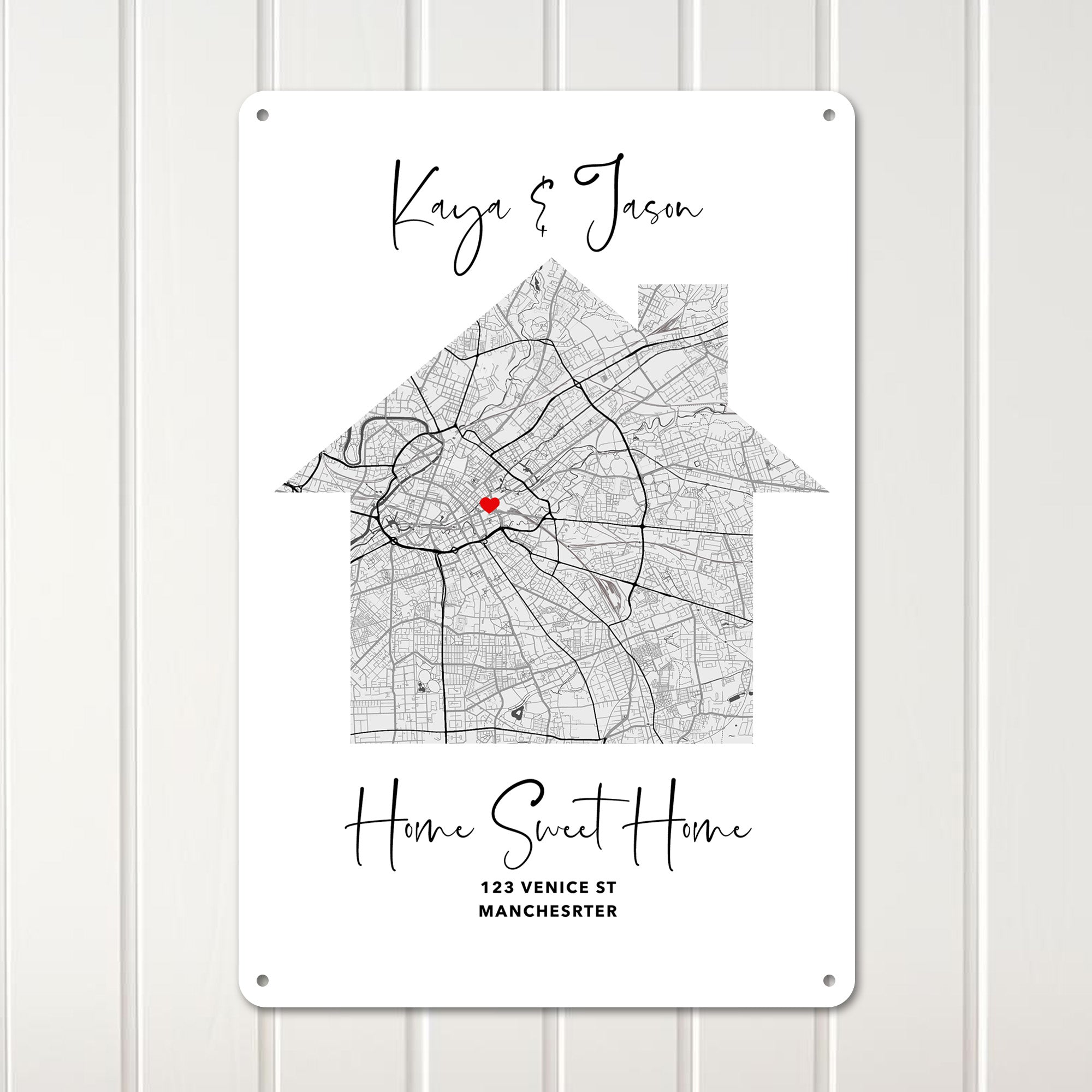 Personalized Home Map Metal Sign – Custom Housewarming Gift for Couples, Elegant Rustic Decor with Quality Craftsmanship - Image 3