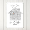 Personalized Home Map Metal Sign – Custom Housewarming Gift for Couples, Elegant Rustic Decor with Quality Craftsmanship - Image 3