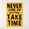 Inspiring "Never Give Up" Customized Metal Sign - Perfect Motivational Gift with Vintage Charm - Image 3