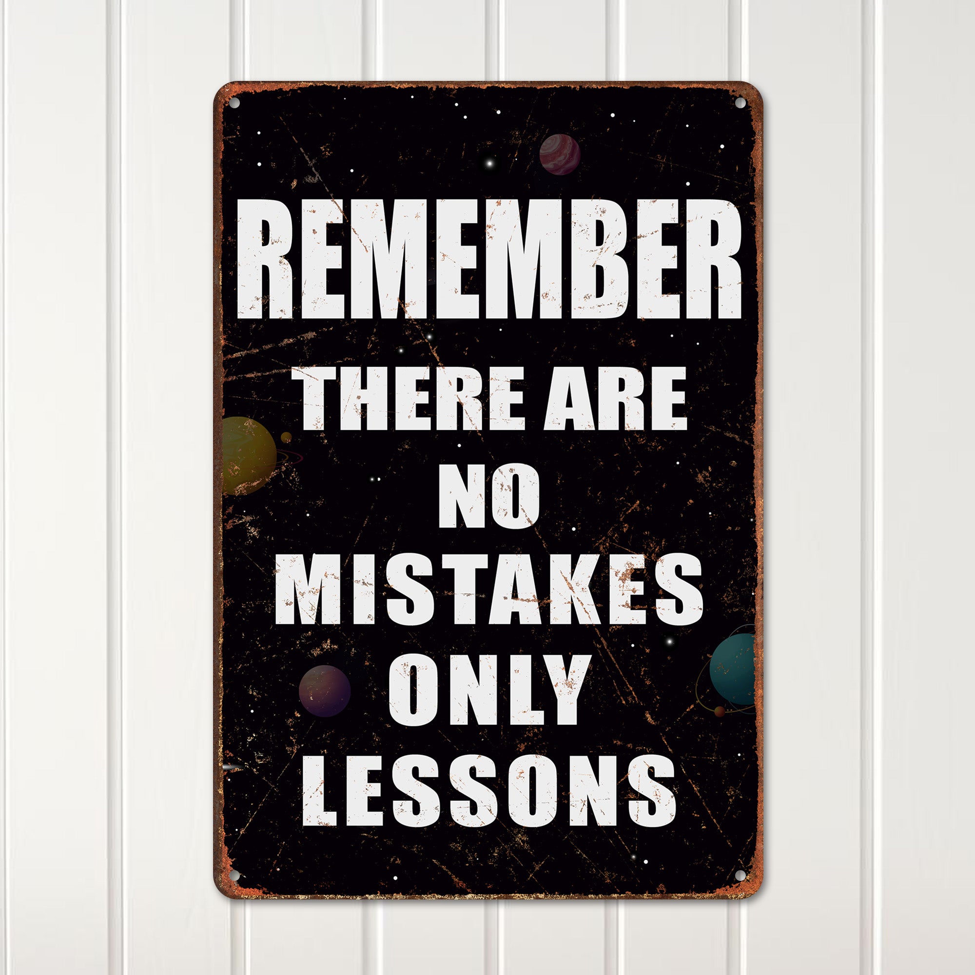 Personalized Inspirational Metal Sign with Space Design - Custom Motivational Wall Art for Home, Office, or Gifts - Image 2