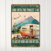 Personalized Vintage Camper Metal Sign - Forest Adventure Quote - Perfect Gift for Nature Lovers - Image 2