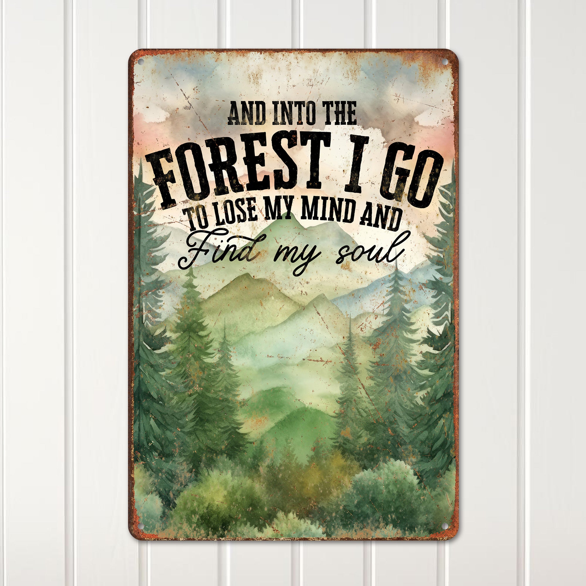 Personalized Forest-Inspired Metal Sign - Handmade Decor for Nature Lovers, Home & Gift - Image 2