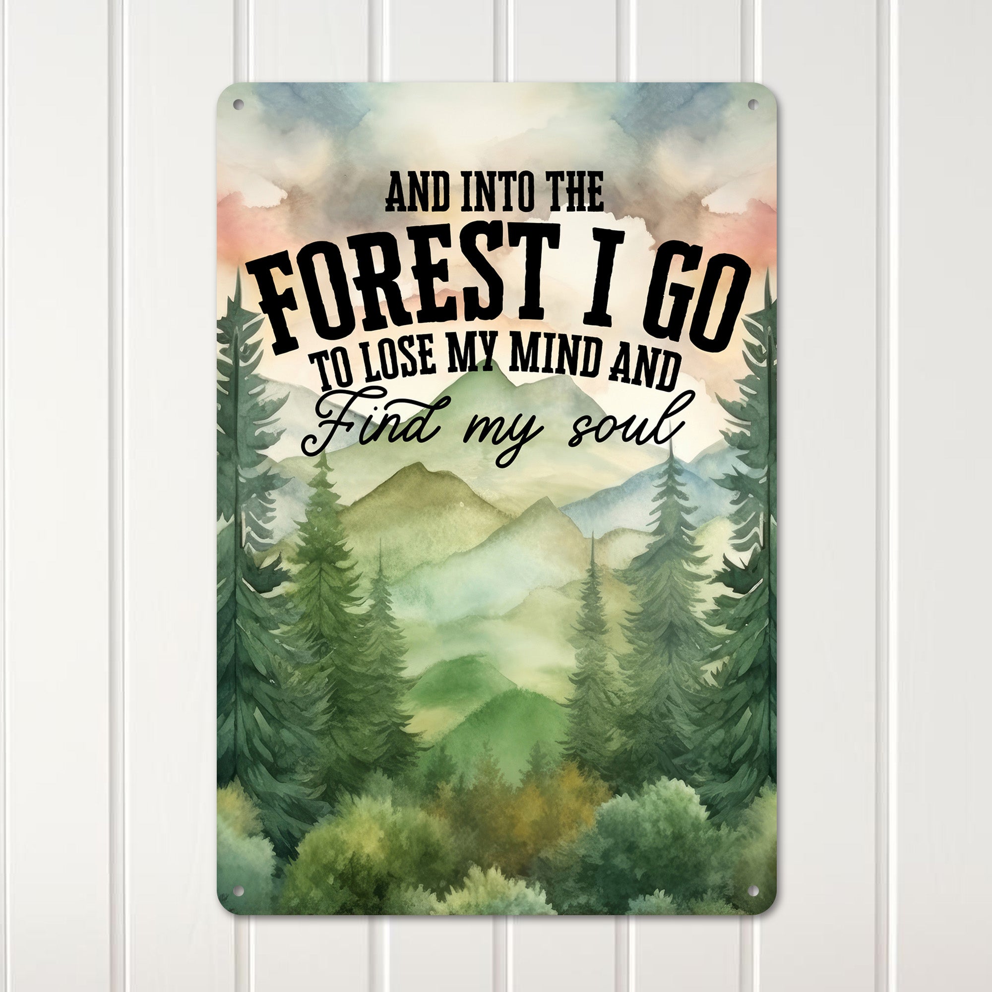 Personalized Forest-Inspired Metal Sign - Handmade Decor for Nature Lovers, Home & Gift - Image 3