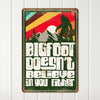 Retro Bigfoot Belief Metal Sign - Personalized Sasquatch Wall Decor for Home, Cabin, or Office - Unique Gift for Cryptid Lovers - Image 2