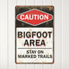 Personalized Caution Bigfoot Area Metal Sign - Rustic Home Decor, Perfect Gift for Adventure Lovers and Mythical Enthusiasts - Image 2