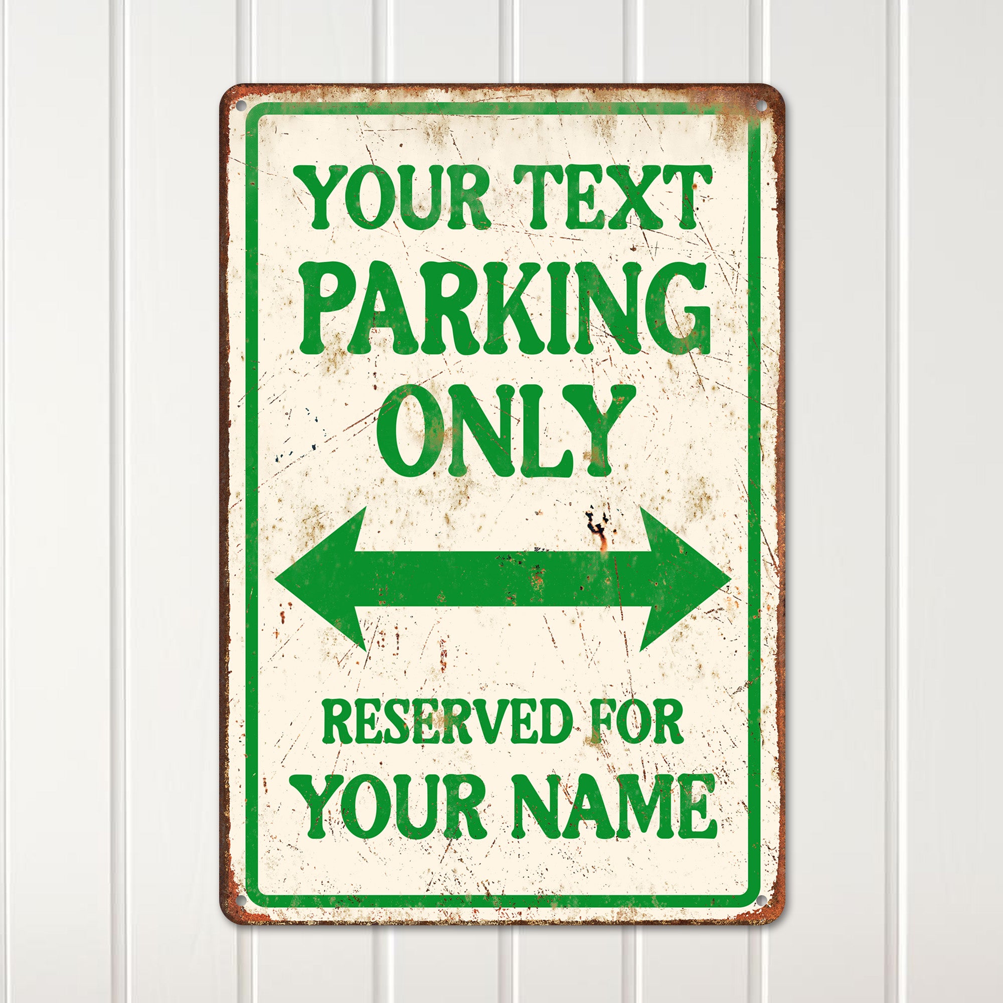 Personalized Metal Parking Sign – Customizable Vintage-Style Decor for Car Enthusiasts and Perfect Gift for Special Occasions - Image 2