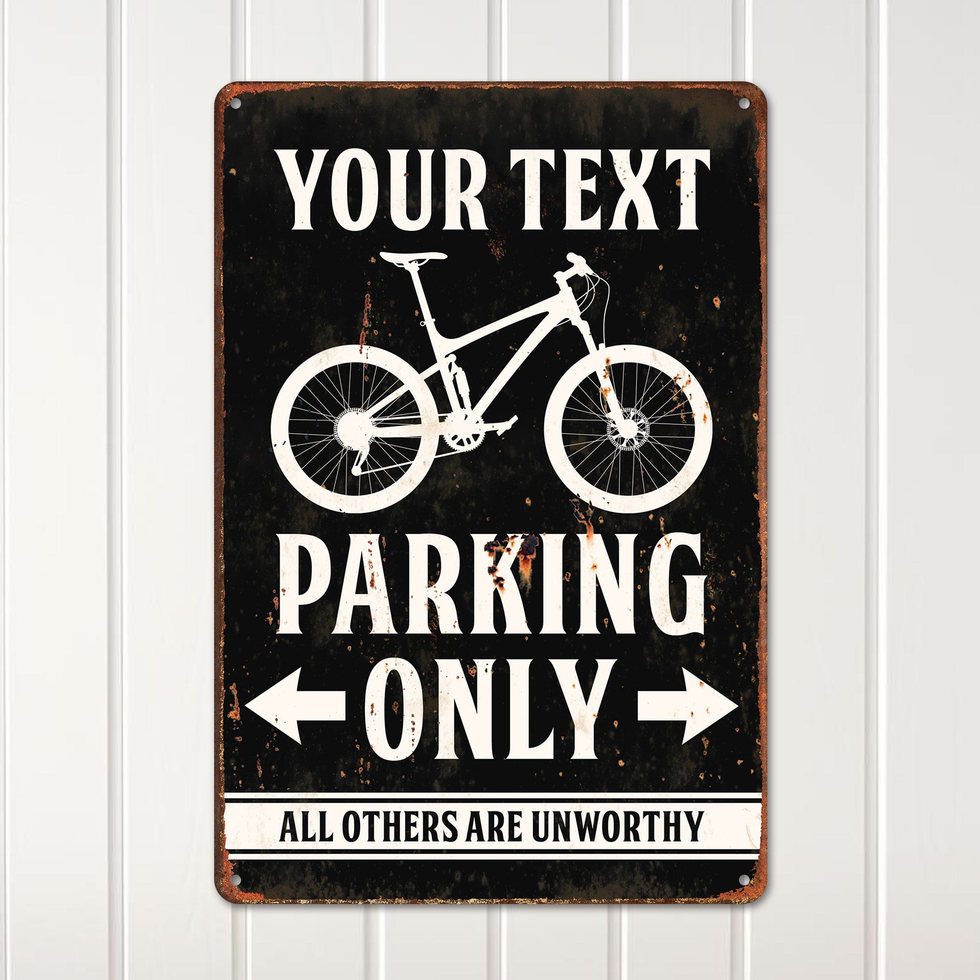 Personalized Vintage-Style Bicycle Metal Sign - Custom Parking Plaque, Perfect for Cyclists & Enthusiasts, Handmade Gift - Image 2