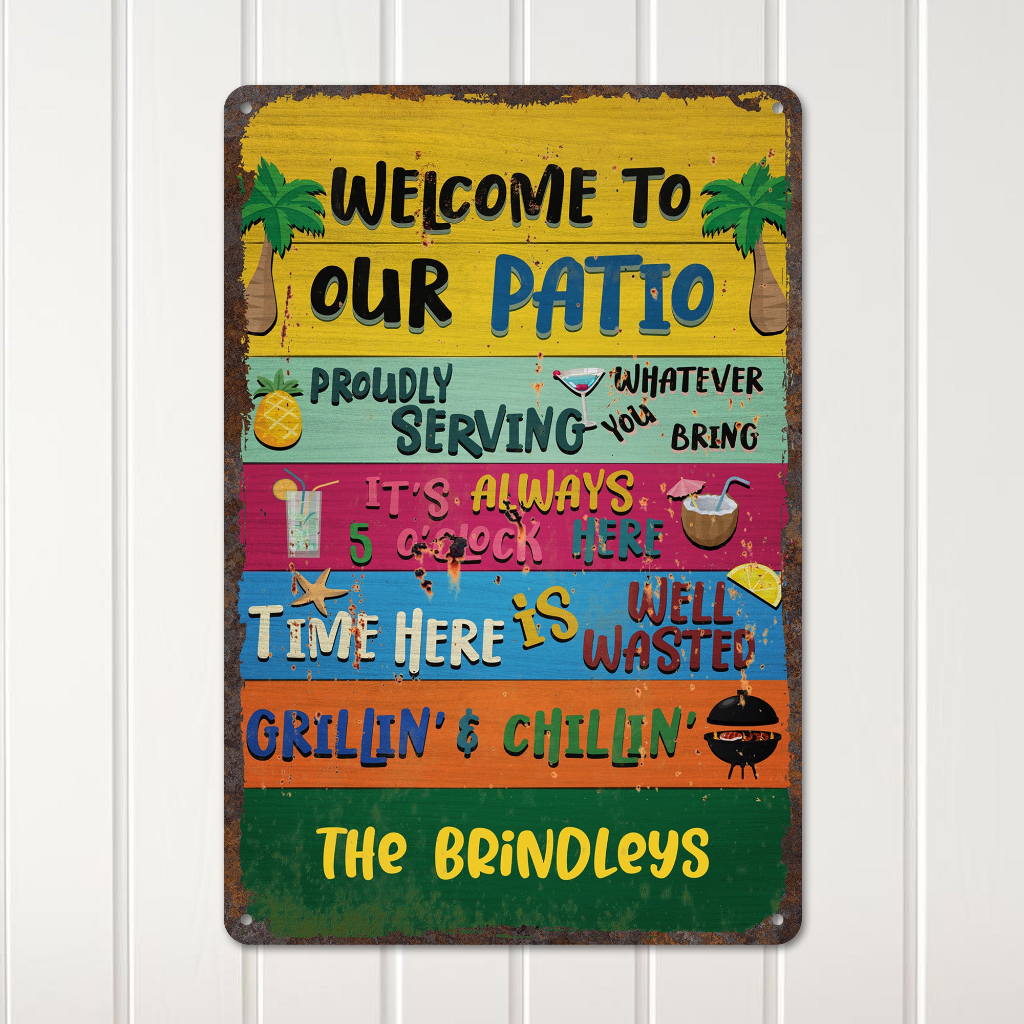 Customizable Retro Metal Patio Sign - Personalized Outdoor Decor for Grill Enthusiasts and Party Hosts - Perfect Gift for Family and Friends - Image 2