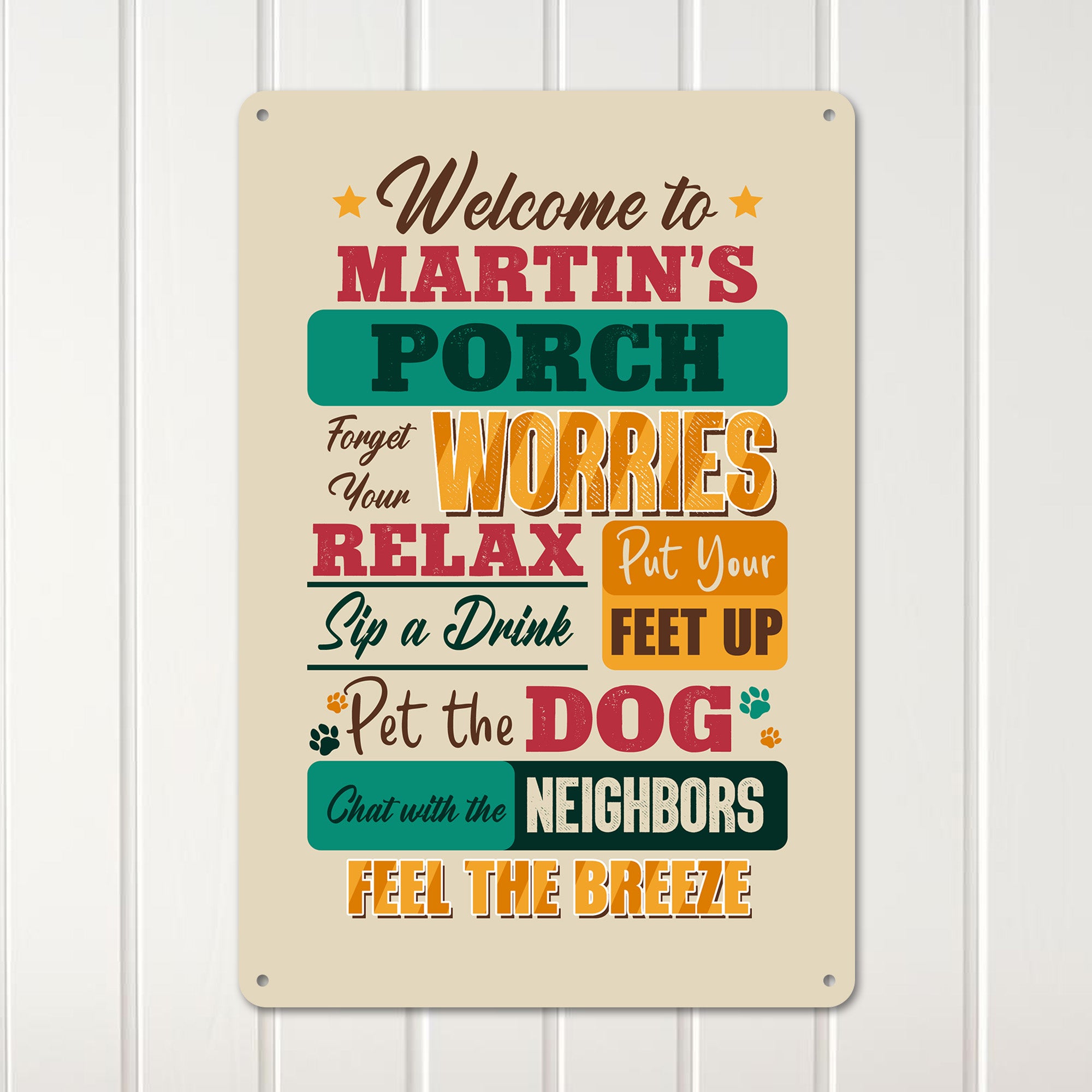 Personalized Rustic Metal Porch Sign – Custom Welcome Decor for Relaxation & Gathering – Perfect Gift for Porch Enthusiasts - Image 3