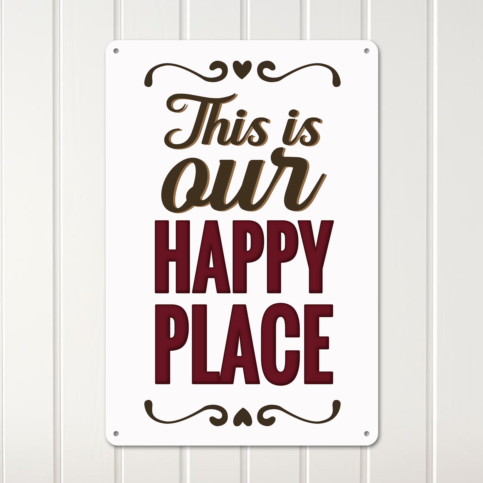 Personalized "This is Our Happy Place" Rustic Metal Sign - Custom Handmade Home Decor for Heartfelt Gift Giving - Image 3