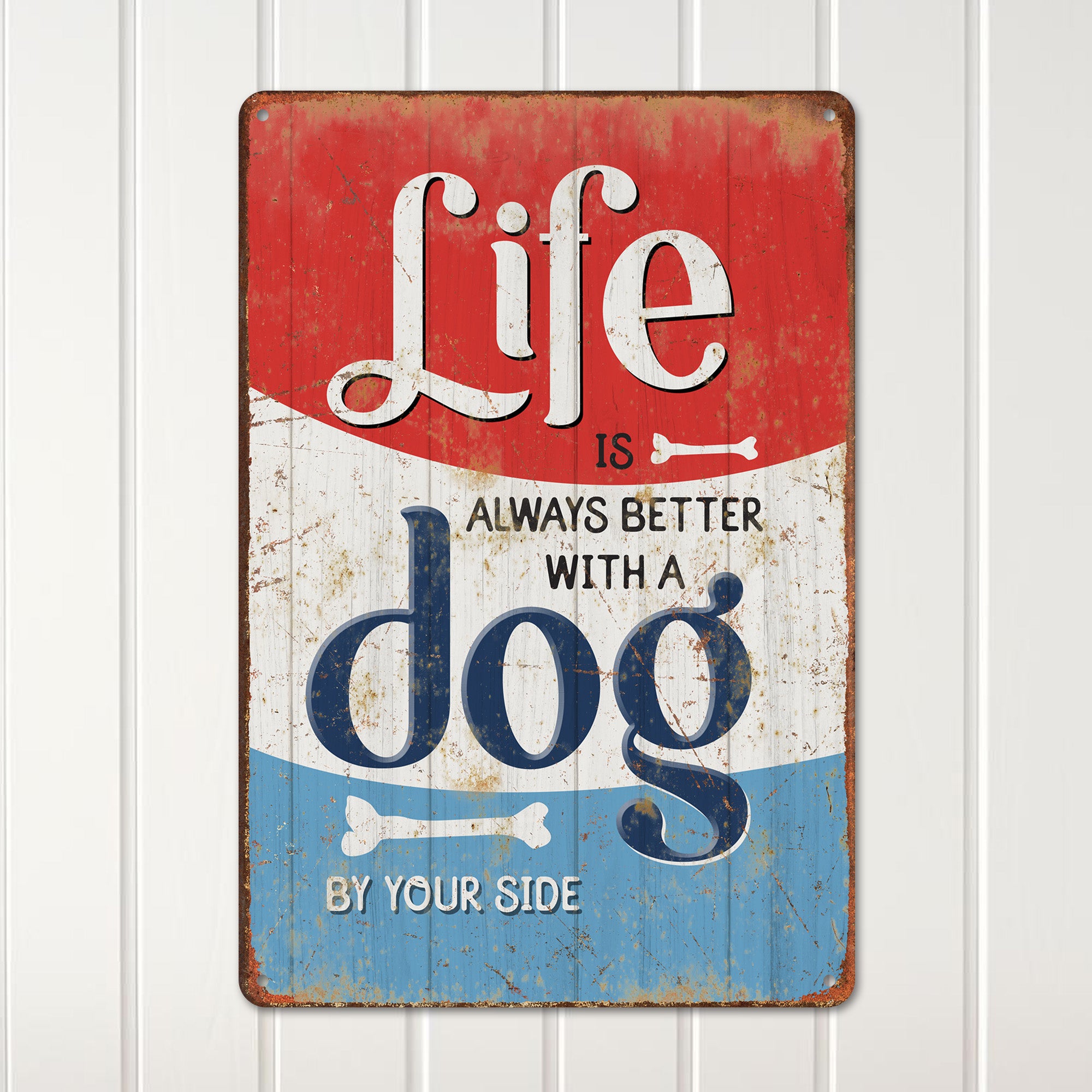 Personalized Vintage Dog Lovers Metal Sign - Custom Gift for Pet Owners - Retro Home Decor with Inspirational Quote - Image 2