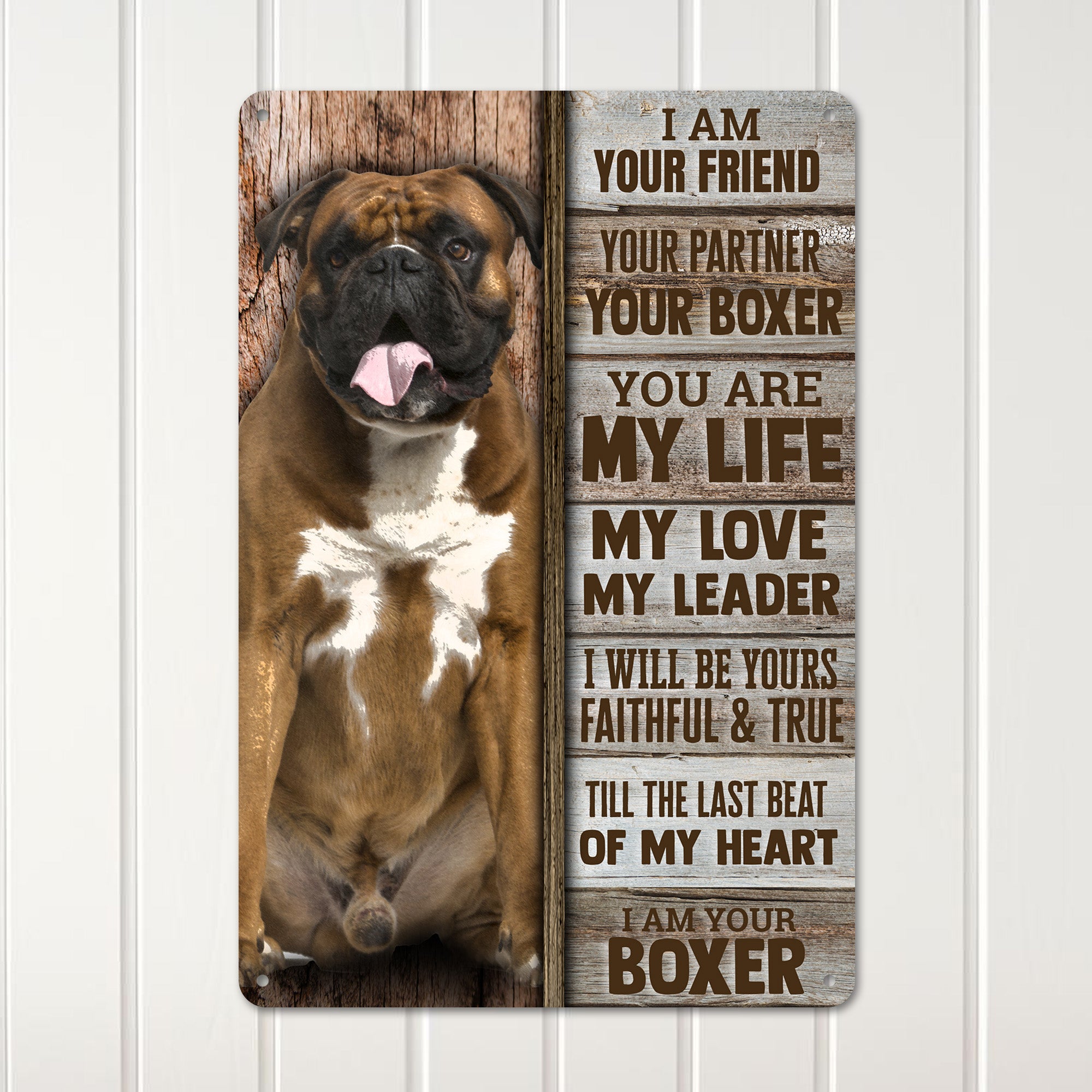 Personalized Boxer Dog Tribute Metal Sign – Rustic Wall Art for Pet Lovers, Perfect Gift for Dog Owners and Boxer Enthusiasts - Image 3