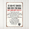 Personalized "Pet Lovers Welcome" Metal Sign - Custom Home Décor for Pet Owners - Handmade Rustic Sign with Humorous Touch - Image 2