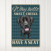 Personalized Sweet Cheeks Dog Metal Sign - Rustic Home Décor for Pet Lovers - Custom Name Option - Image 3