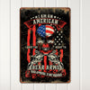 Personalized Patriotic Metal Sign with American Flag and Skull Graphic – Perfect for Gun Enthusiasts and Unique Gift Giving - Image 2