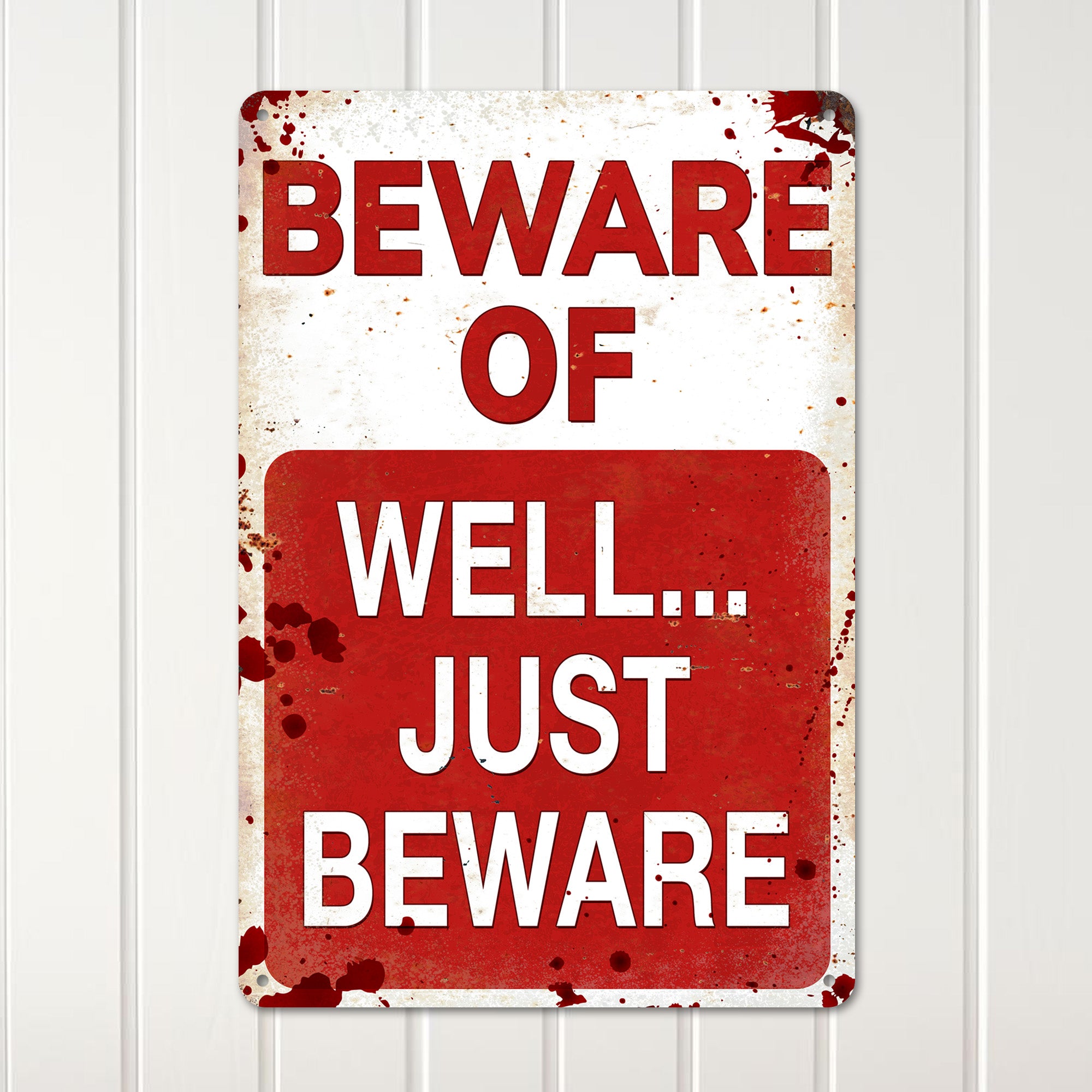 Personalized Funny Metal Sign - "Beware... Just Beware" - Rustic Home Decor with a Humorous Twist, Perfect for Gifting - Image 2