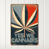 Personalized Retro “Yes We Cannabis” Metal Sign - Customizable Vintage-Inspired Gift for Cannabis Enthusiasts - Image 2