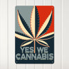 Personalized Retro “Yes We Cannabis” Metal Sign - Customizable Vintage-Inspired Gift for Cannabis Enthusiasts - Image 3