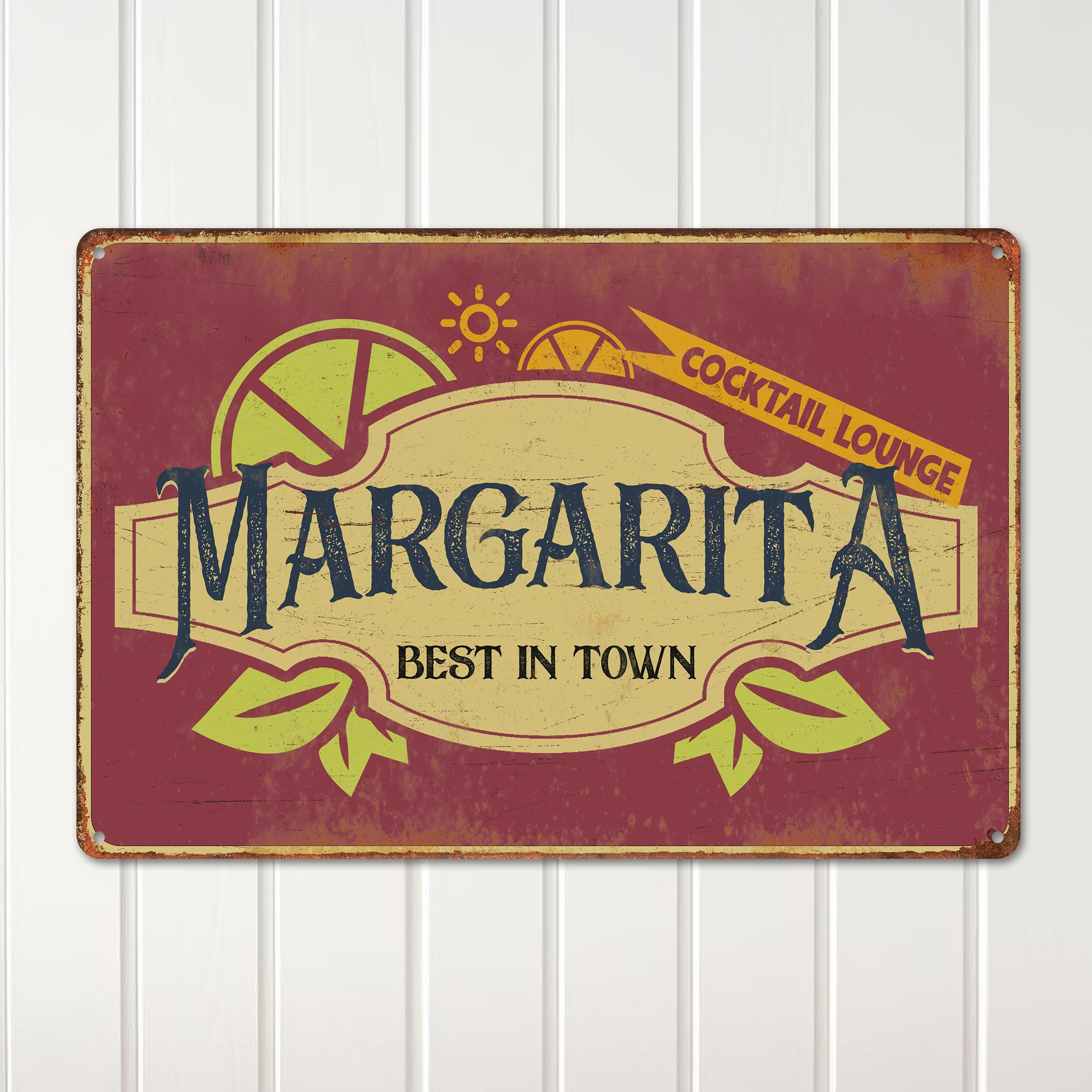 Personalized Rustic Metal Margarita Sign - Vintage Décor for Cocktail Enthusiasts and Home Bars - Image 2