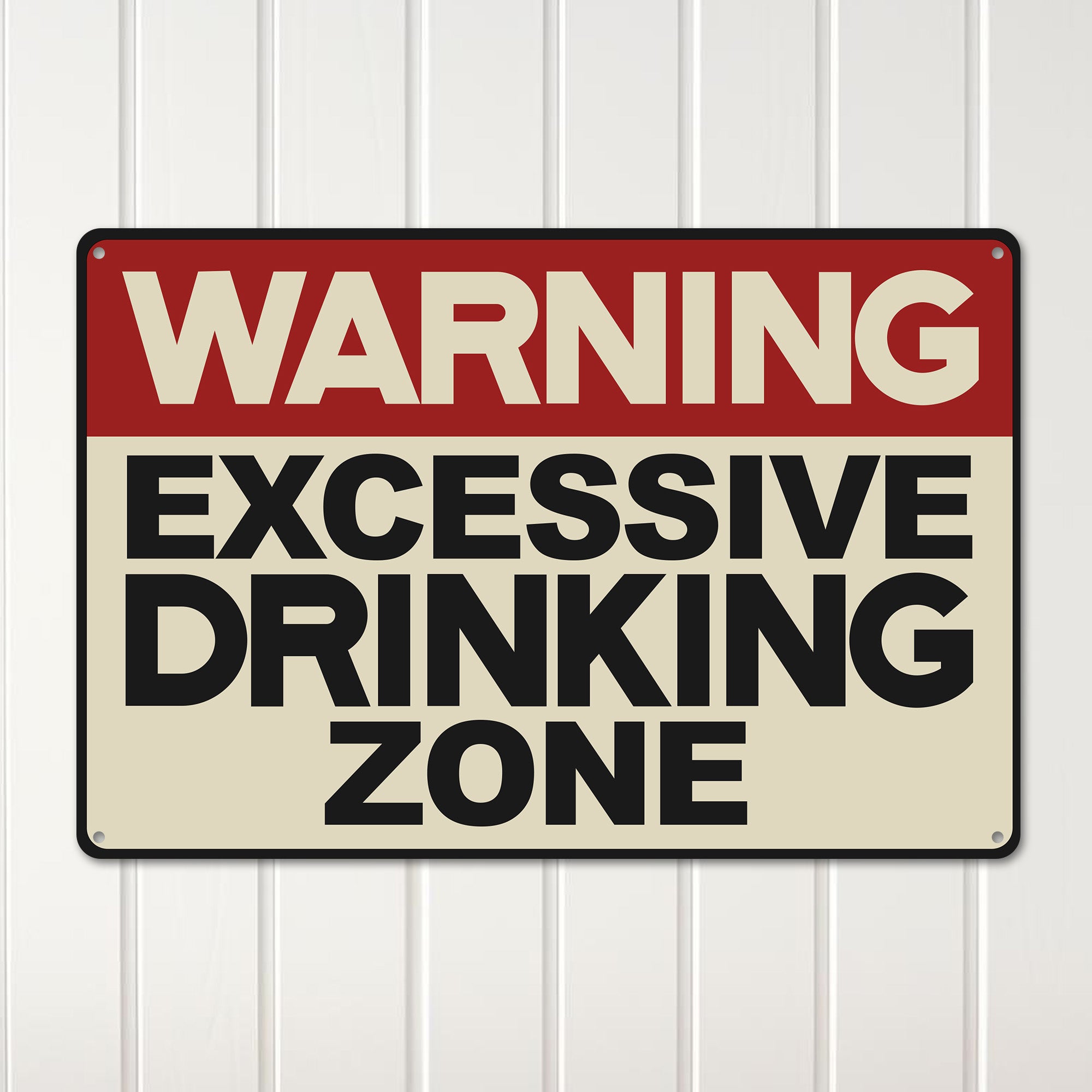 Personalized Vintage-Style Metal Sign - "WARNING: Excessive Drinking Zone" | Customizable Gift for Fun Occasions - Image 3