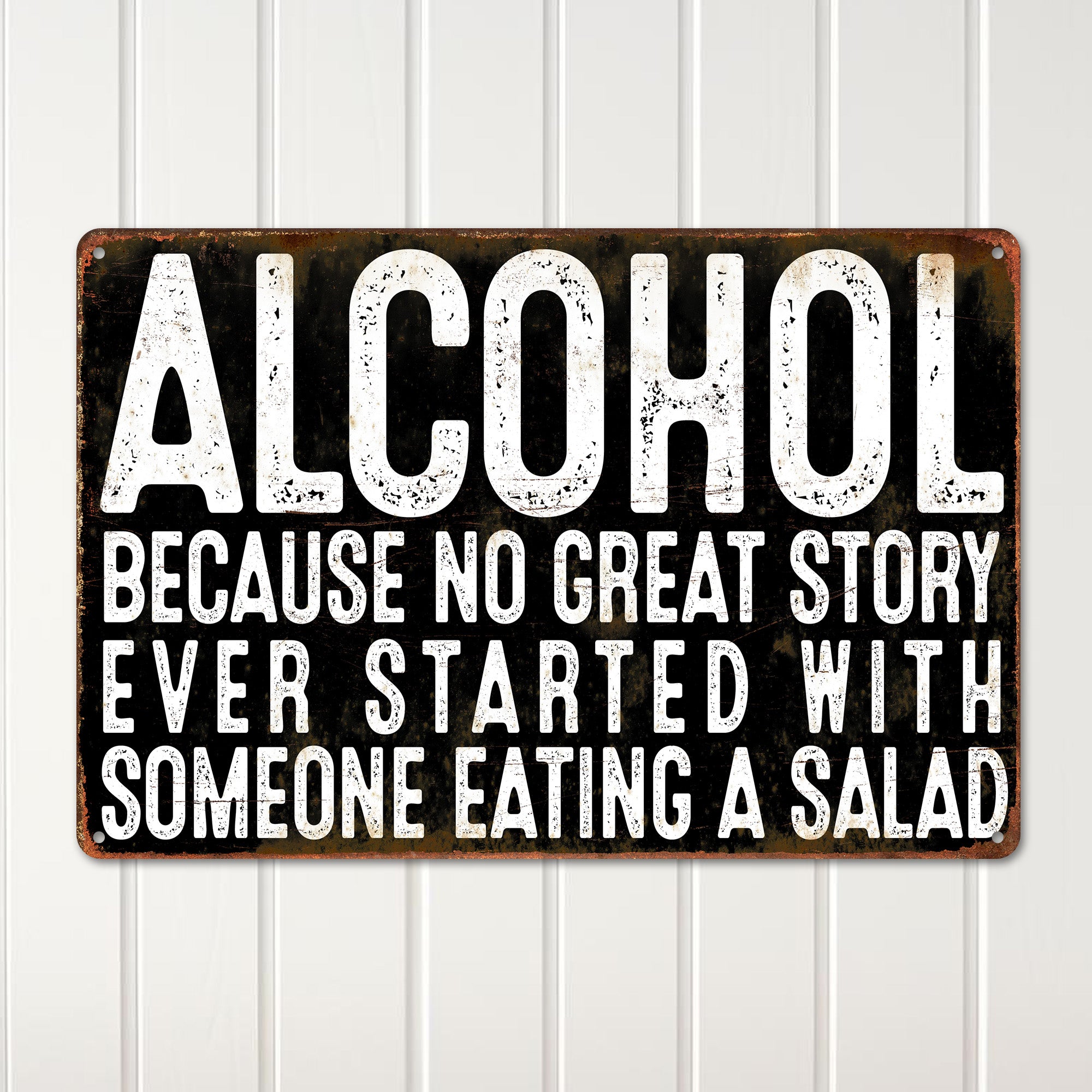 Personalized Rustic Metal Sign - Humorous Bar Decor with Customizable Message - Perfect Gift for Friends and Family - Image 2