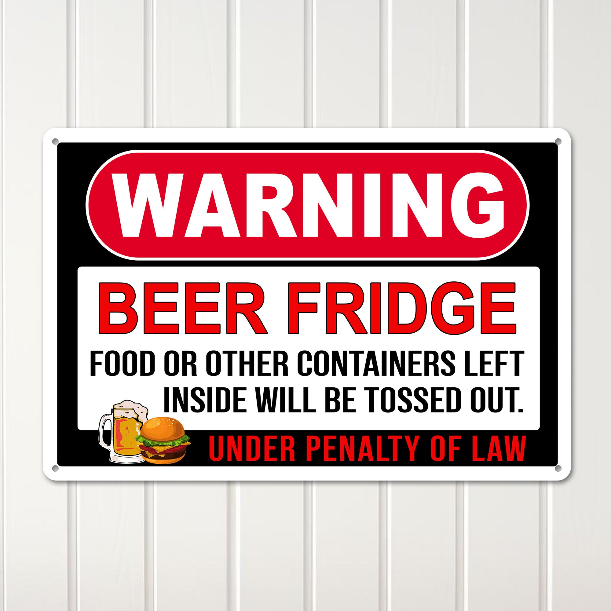 Customizable Vintage-Style Beer Fridge Sign - Personalized Metal Sign for Home Bars and Man Caves, Ideal for Beer Lovers and Unique Gift - Image 3
