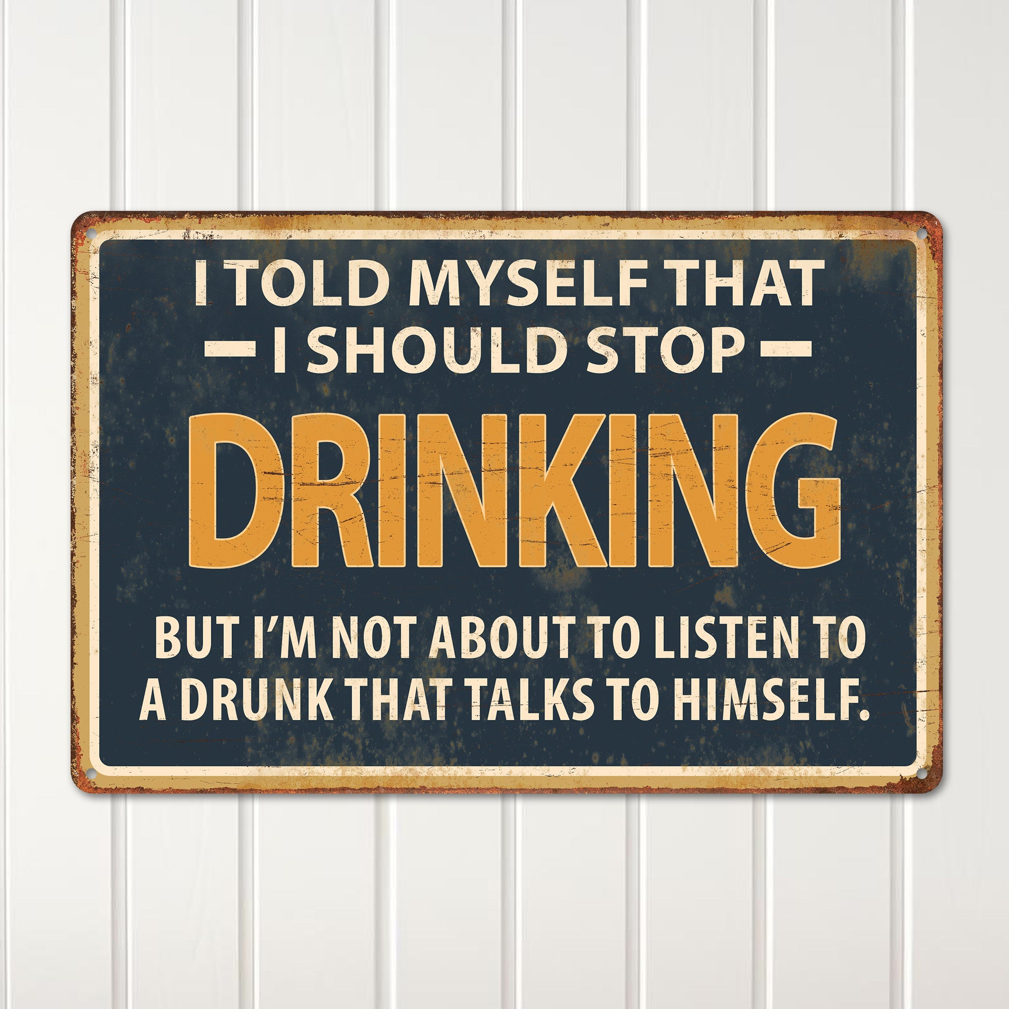 Personalized Vintage-Style Metal Sign: Humorous Drinker's Quote for Home Decor, Bar, or Unique Gift Idea - Image 2