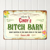 Personalized Rustic Metal Sign - Custom "Bitch Barn" Welcome Plaque for Home Décor & Gifts - Image 2
