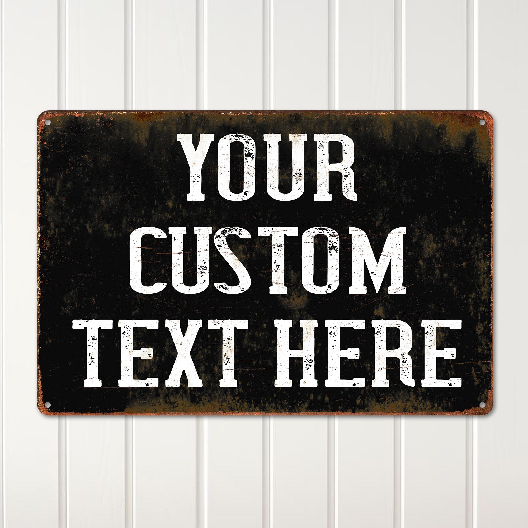 Personalized Rustic Metal Sign – Customizable Wall Decor for Home, Office, or Gift – Durable Vintage-Style Plaque with Personalized Text - Image 2
